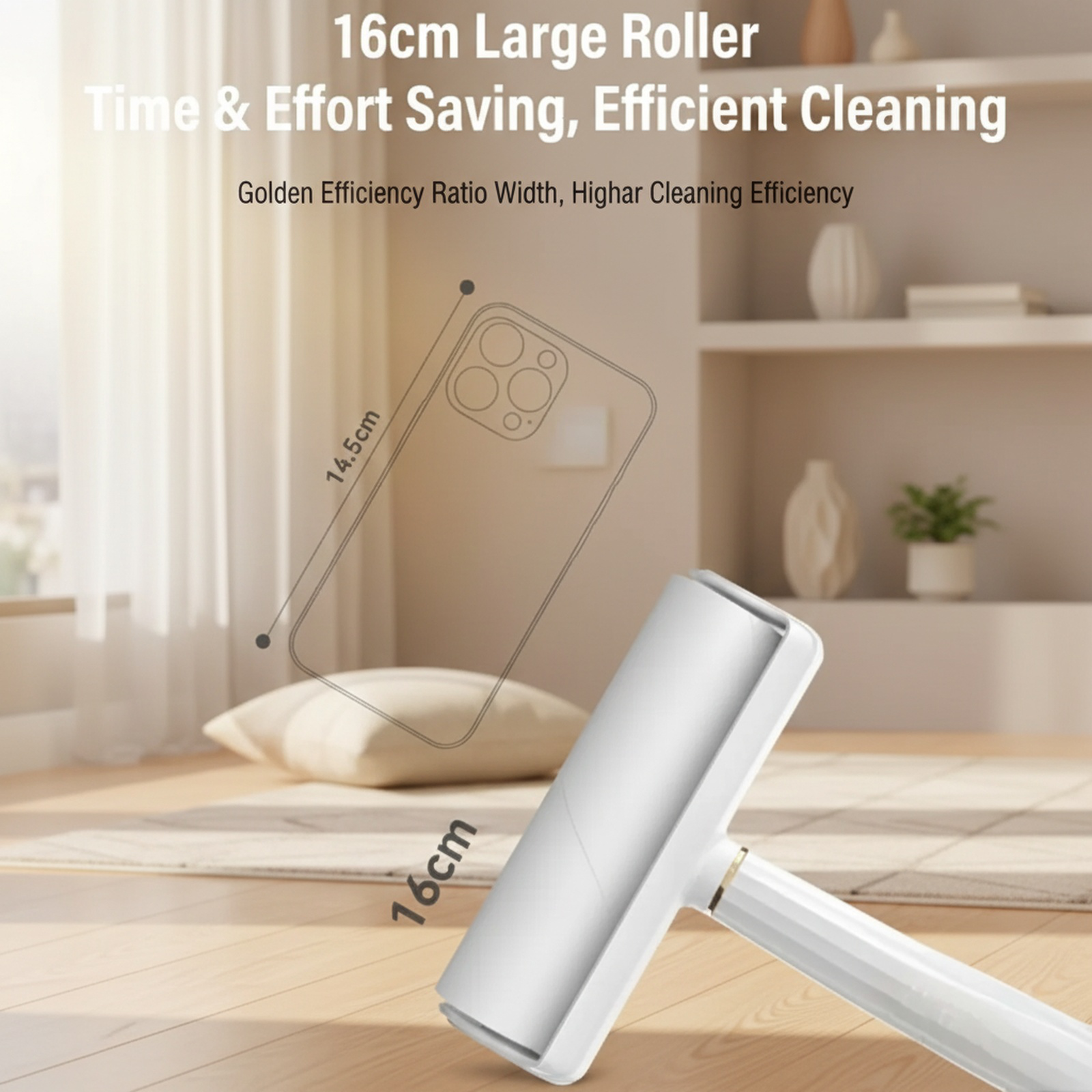 Large Size Premium Lint Roller, Clothes and Pet Hair Remover