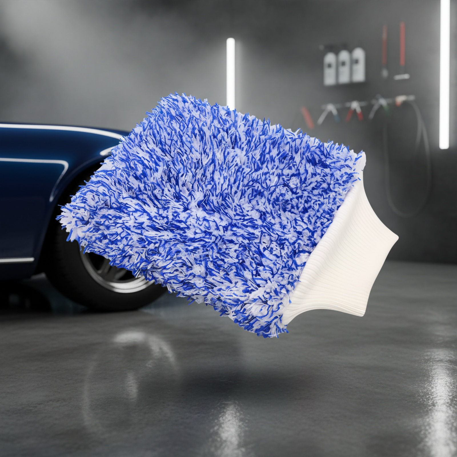 Large Size Double-sided Coral Fleece Car Wash Glove, Super Absorbent Microfiber Cleaning Glove