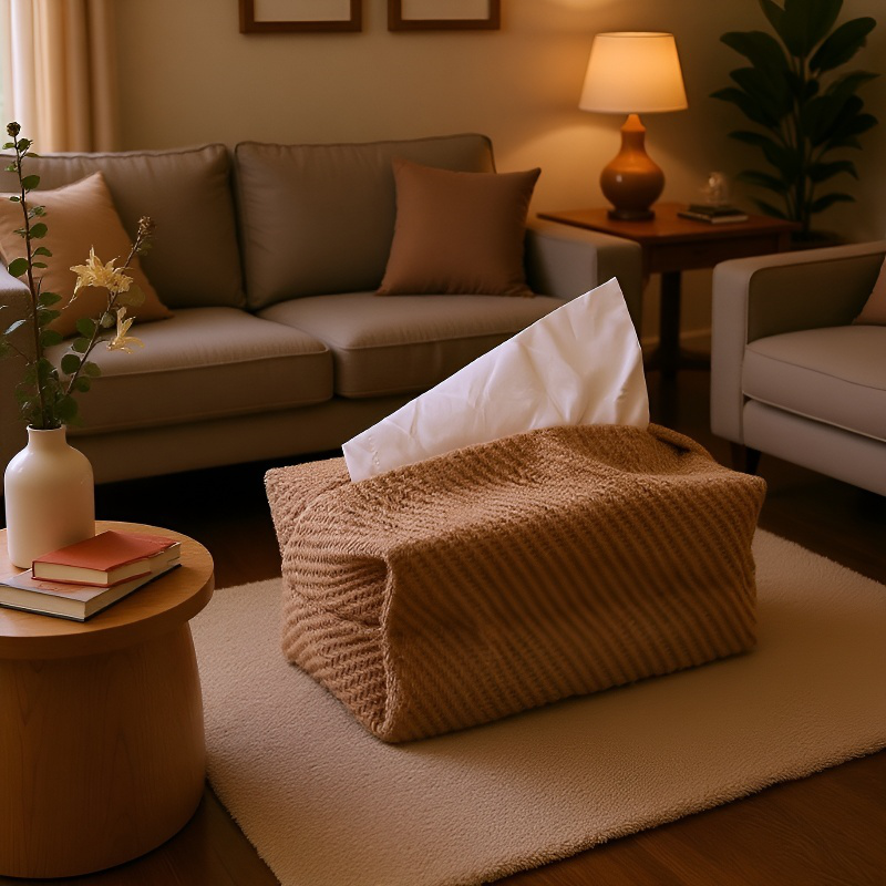 Boîte de rangement en lin et coton style japonais pour tiroir