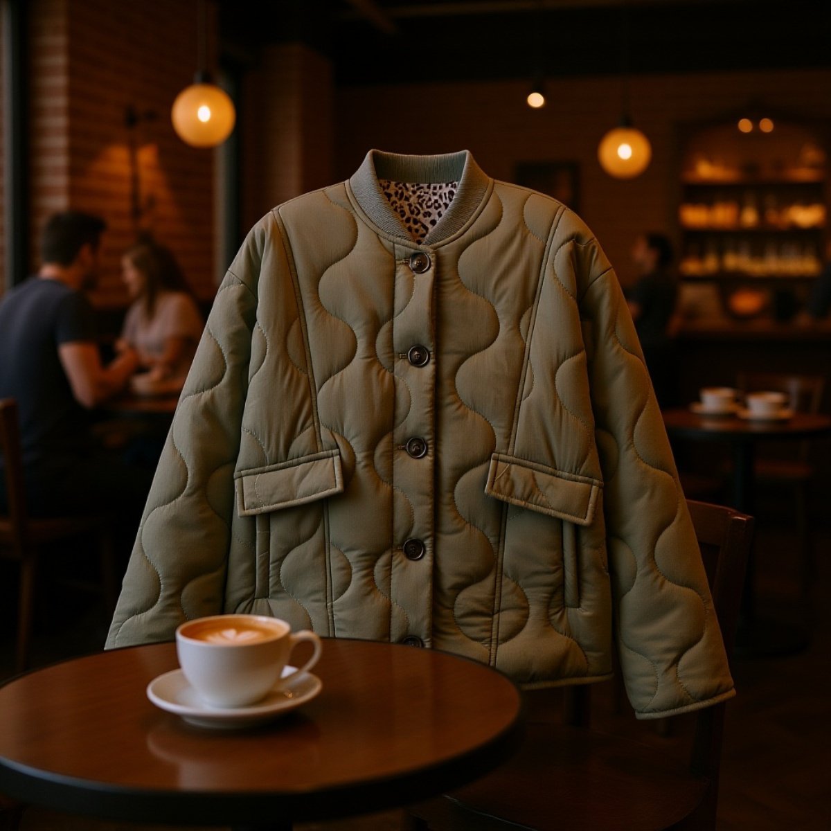 ダイヤモンドクォーツボタンポケットジャケット