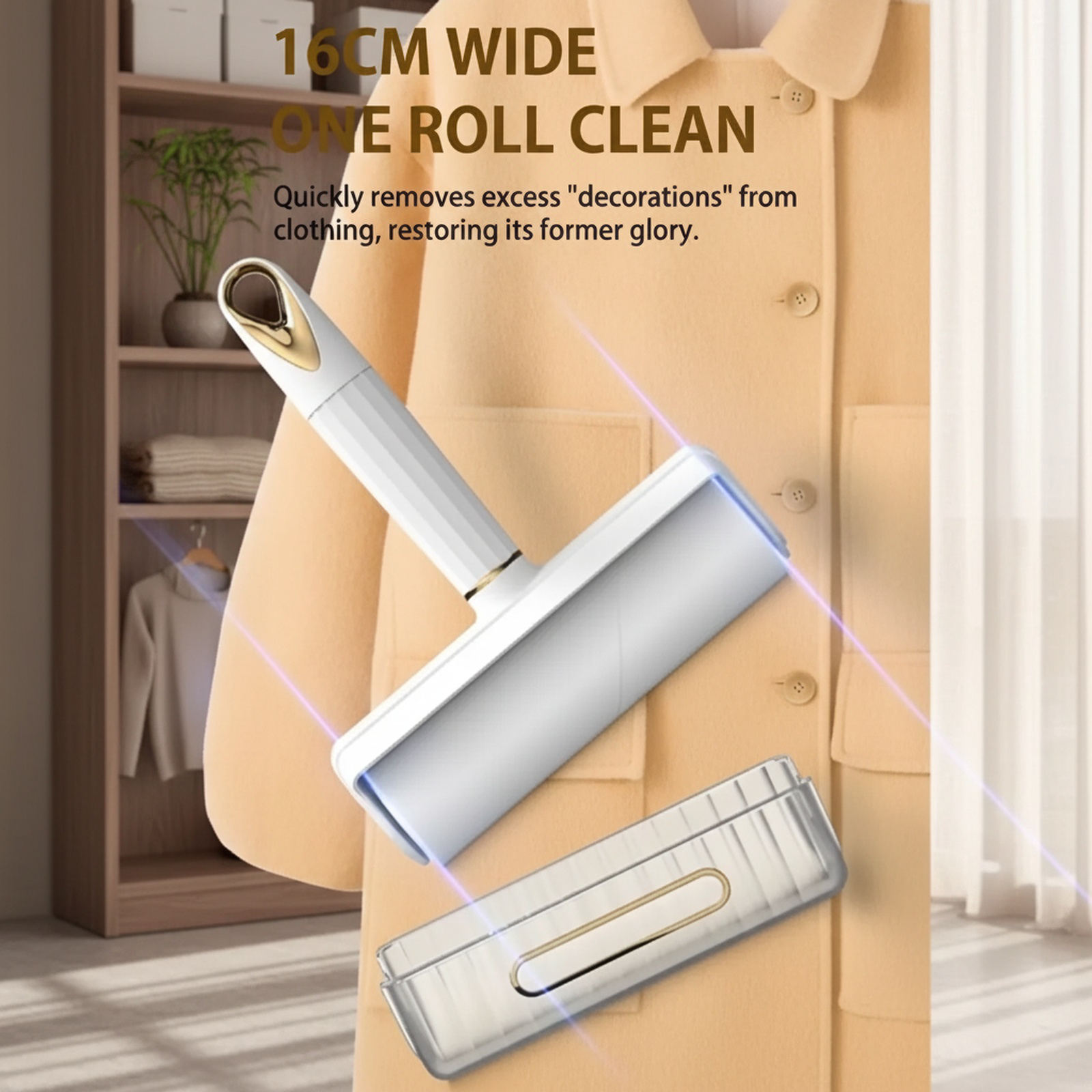 Large Size Premium Lint Roller, Clothes and Pet Hair Remover