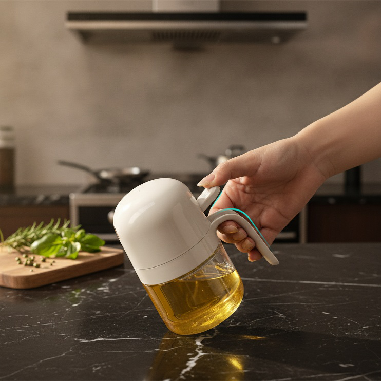 Home kitchen high pressure oil sprayer bottle