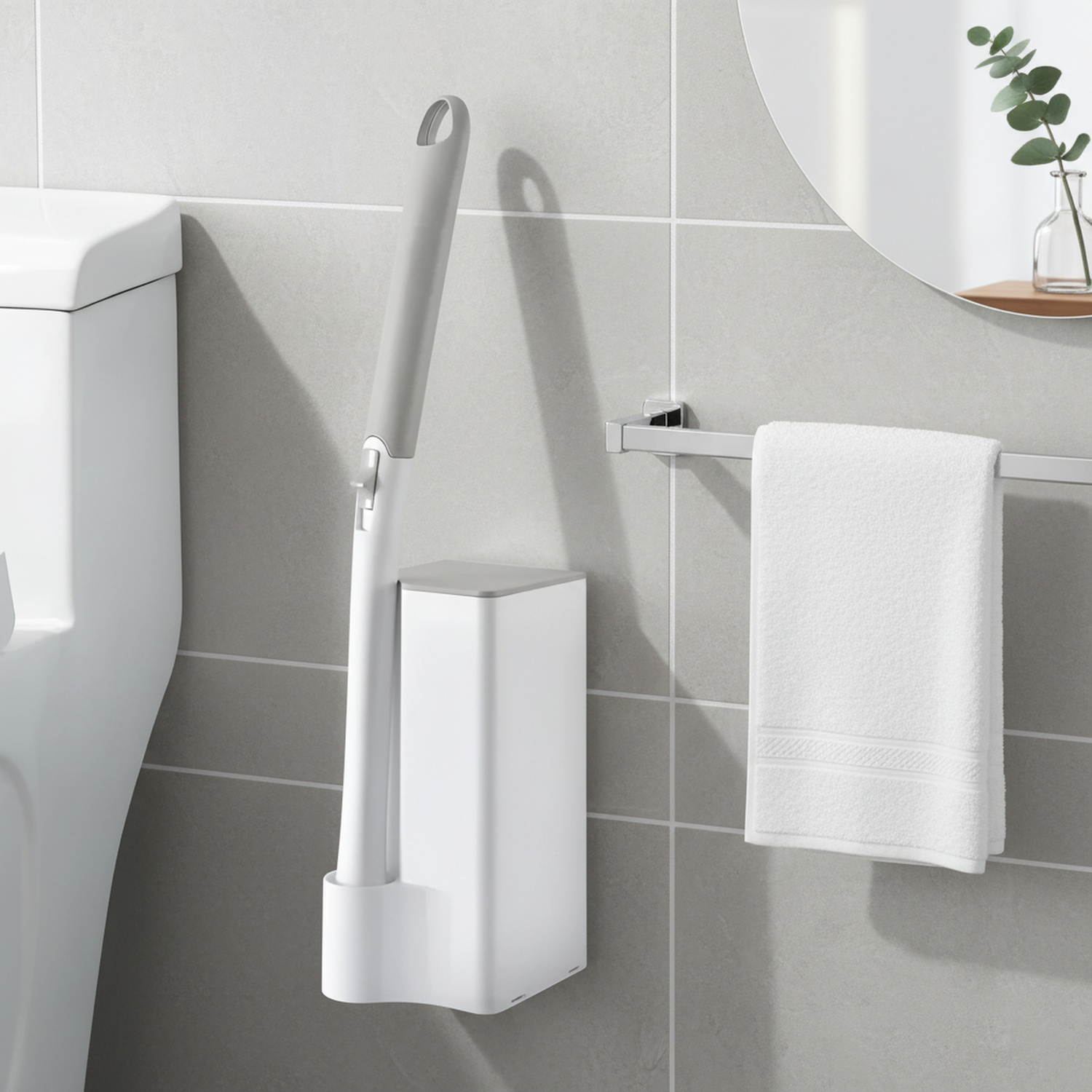 Home Bathroom Wall-mounted Cleaning Brush, Thorough Dirt Removal