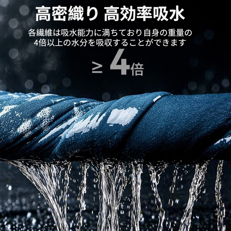 吸水力抜群の車用タオル