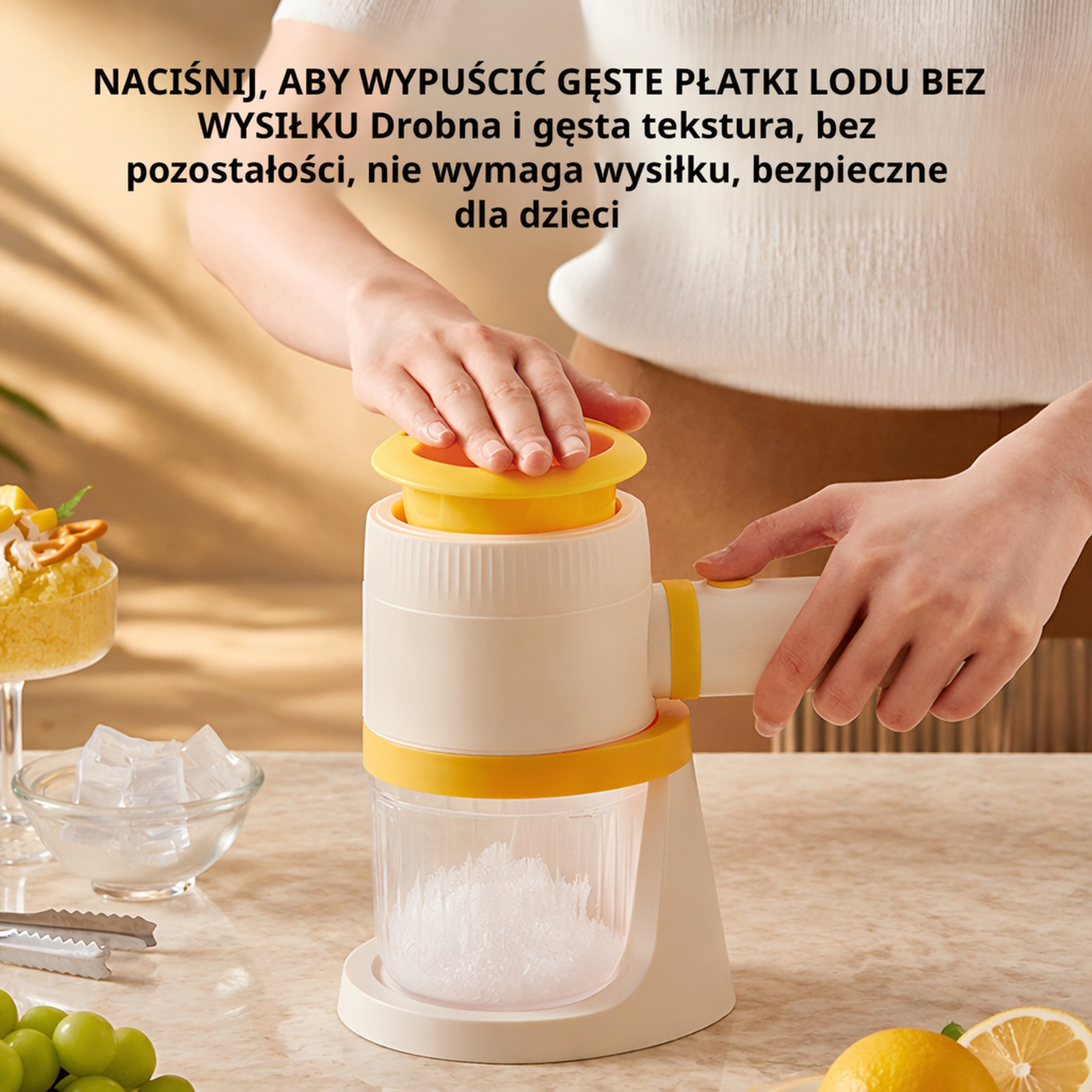 Mini domowy elektryczny kruszarka do lodu, maszyna do smoothie