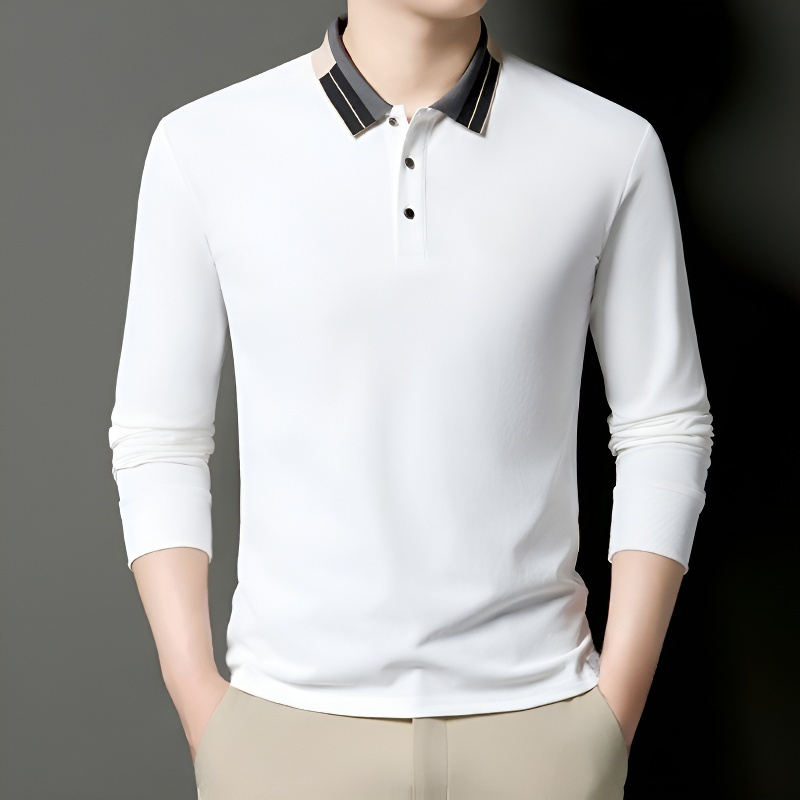 패션 얇은 중년 남성 긴팔 셔츠 터틀넥 솔리드 레깅스 긴팔 셔츠 캐주얼 패션 레깅스