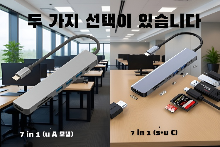 컴팩트한 디자인의 확장 허브