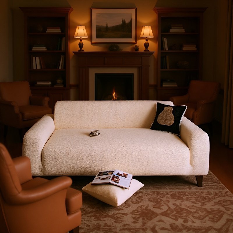 Cubierta para sofá de felpa gruesa japonesa, antiarañazos de gatos, para otoño e invierno