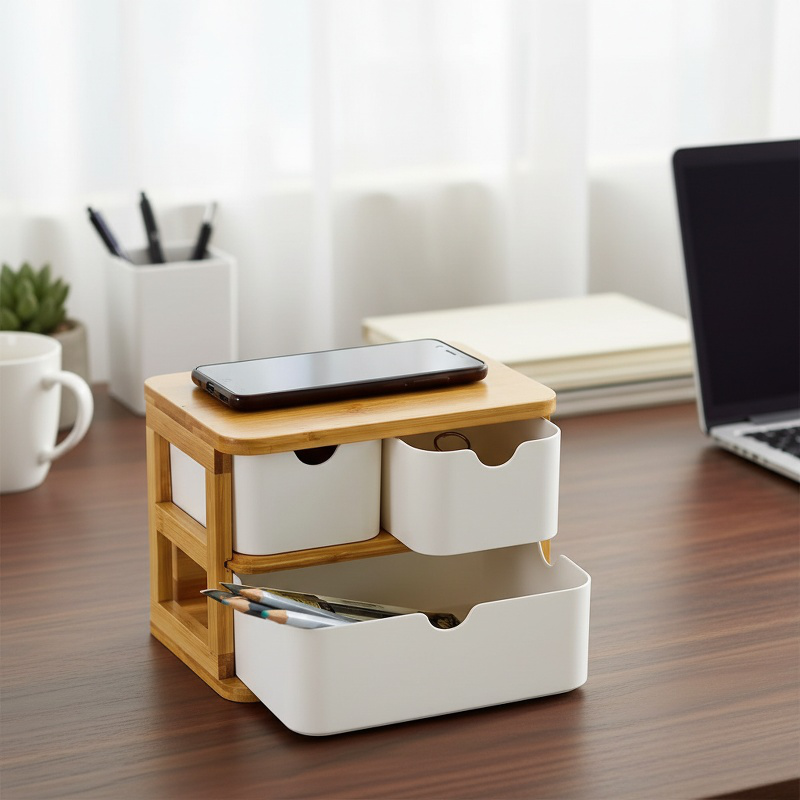 Drawer Desktop Bamboo Fiber Organizer