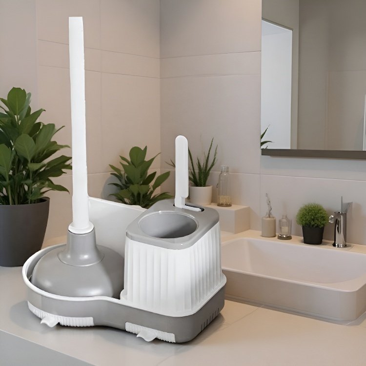 Wall-mounted toilet brush