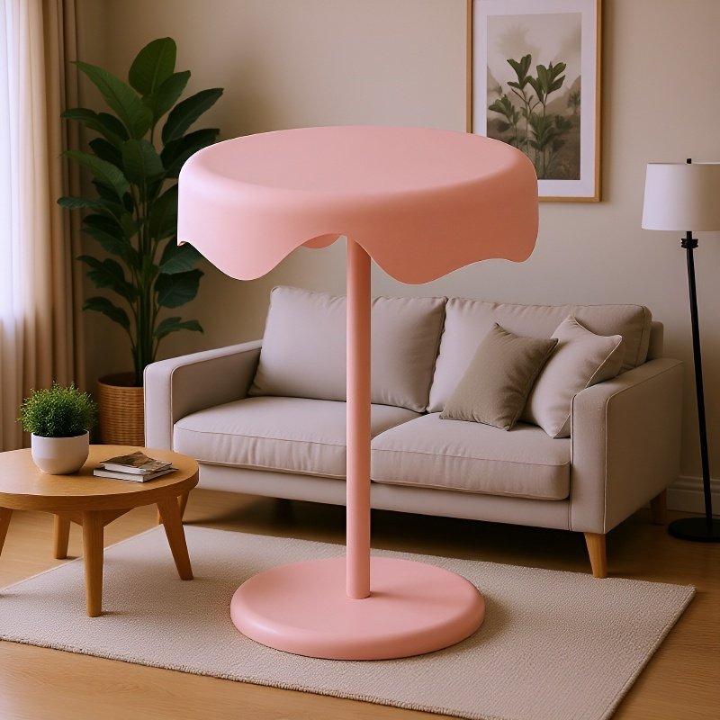 Kompaktní přenosný stolek na zmrzlinu a kávu