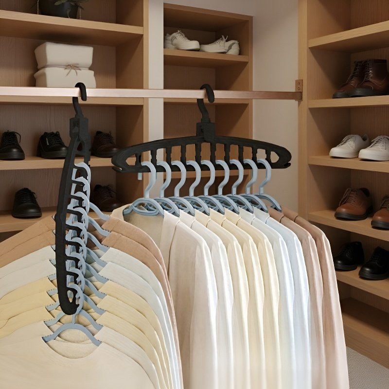 Easy-to-install nonmarking coat rack on wall