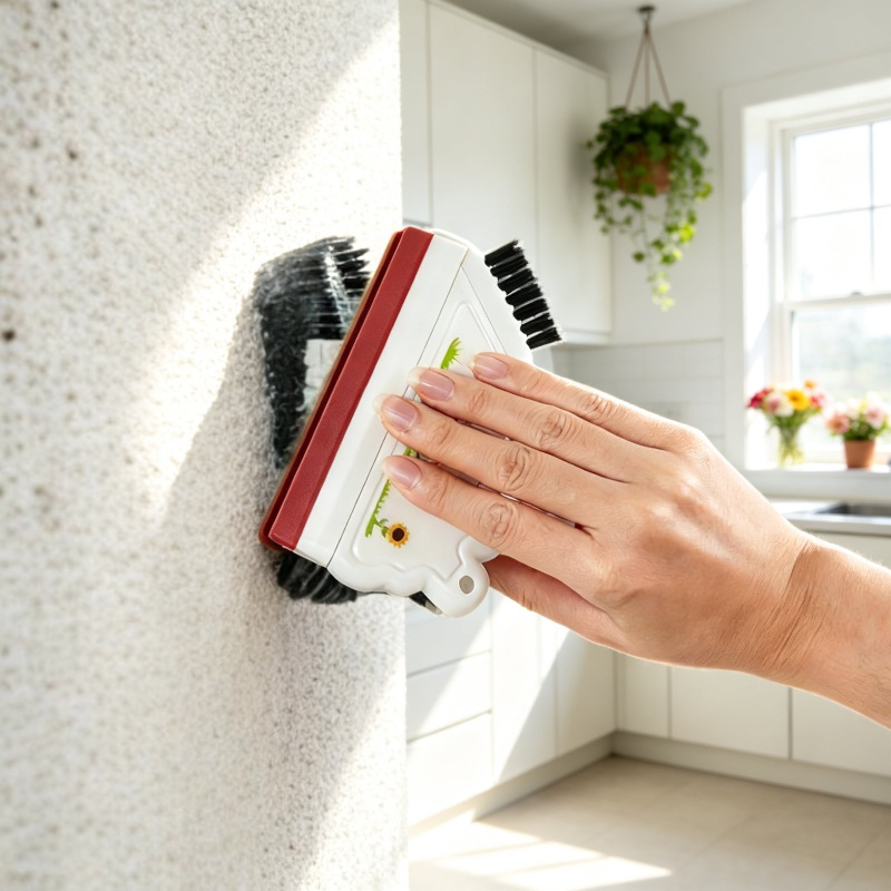 Cepillo limpiador de vidrios para baño, limpiador mini manual para lavabos y mesas