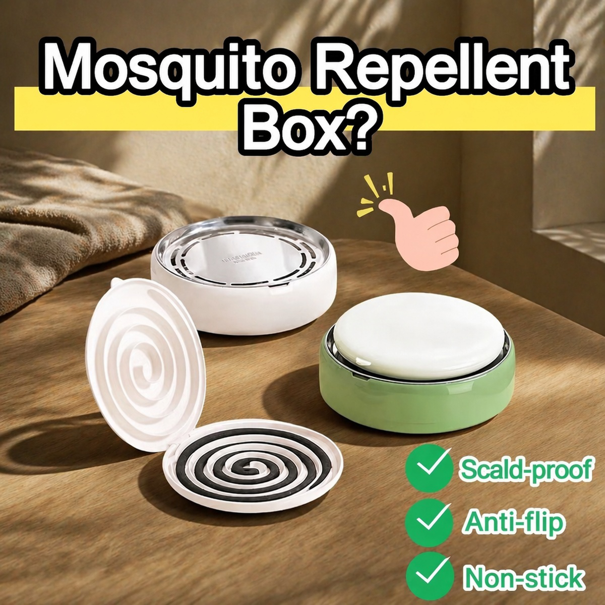 Heat-insulated separator for mosquito repellent coils