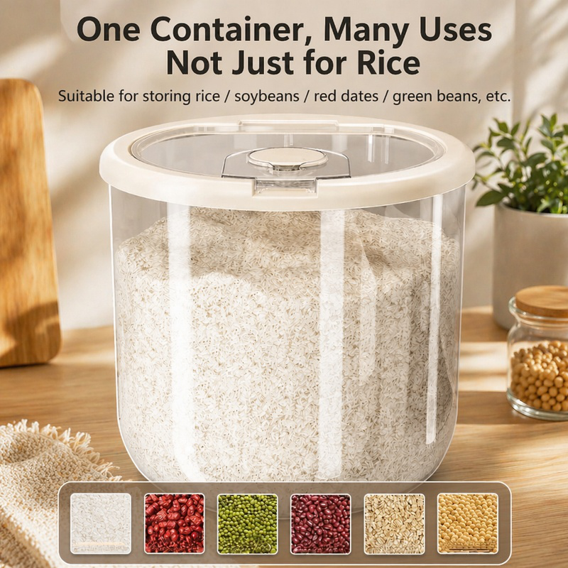 Household food-grade rice container, flour storage tank, insect-proof, moisture-proof, airtight flou