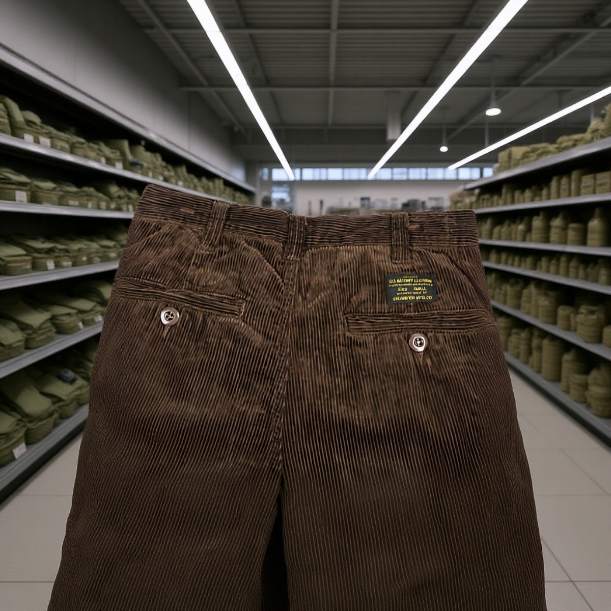 Men's American Retro Casual Corduroy Work Pants, Thick Straight-Leg Trousers