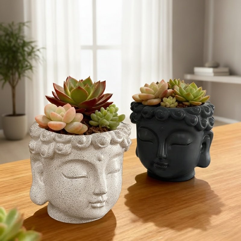 Zen Buddha Kopf Wohnaccessoire