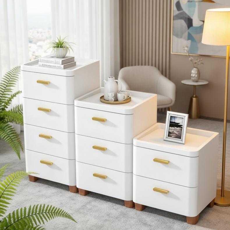 Mueble de almacenamiento doméstico de cajones múltiples para sala de estar