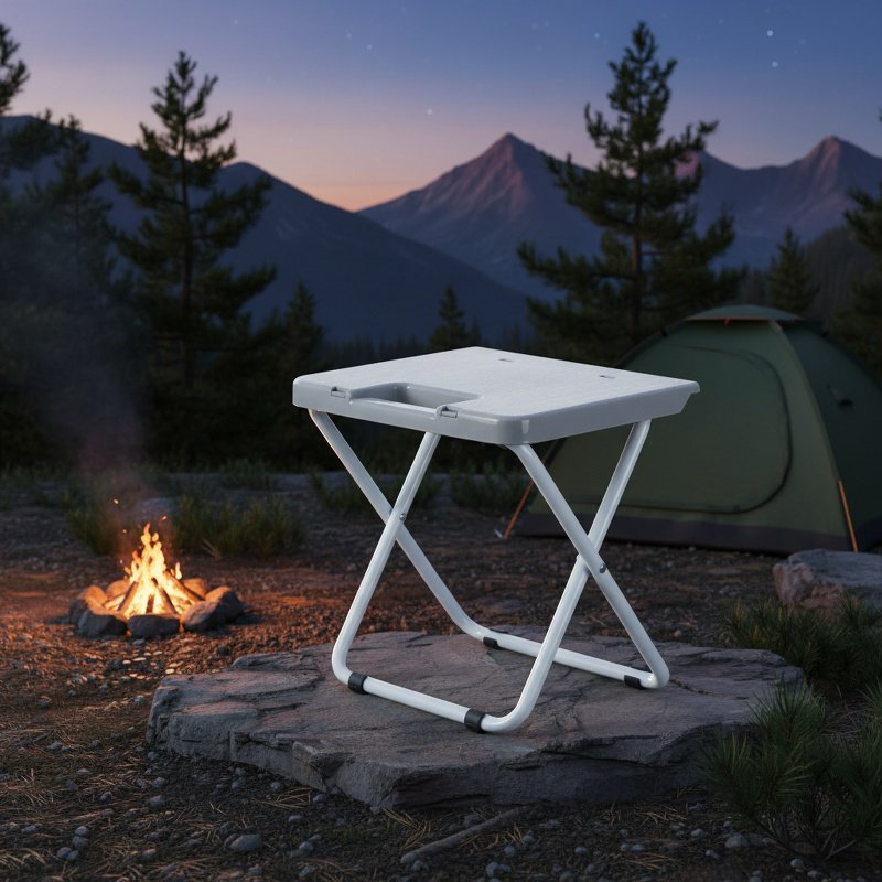 Faltbarer Campinghocker mit Eisenfüßen für Outdoor BBQ
