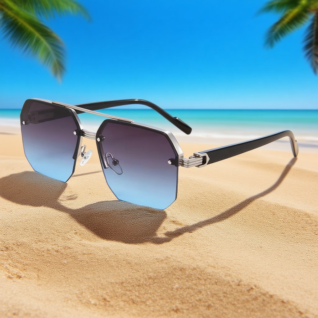 Gafas de sol polarizadas de doble puente de alta definición