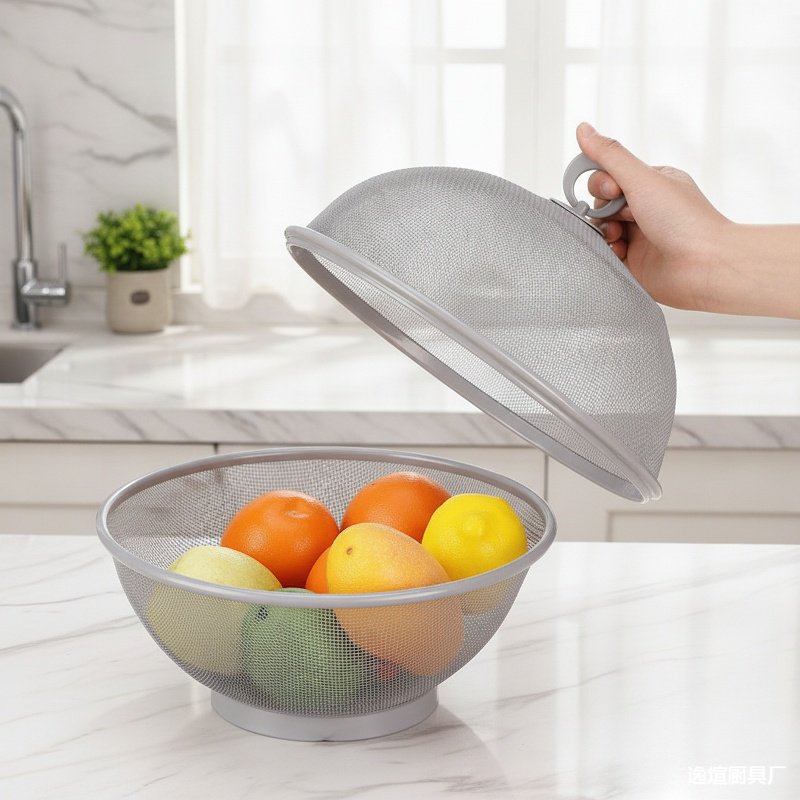 Fruit and vegetable basket with kitchen cover, home fruit plate, fruit plate, kitchen drainer, veget