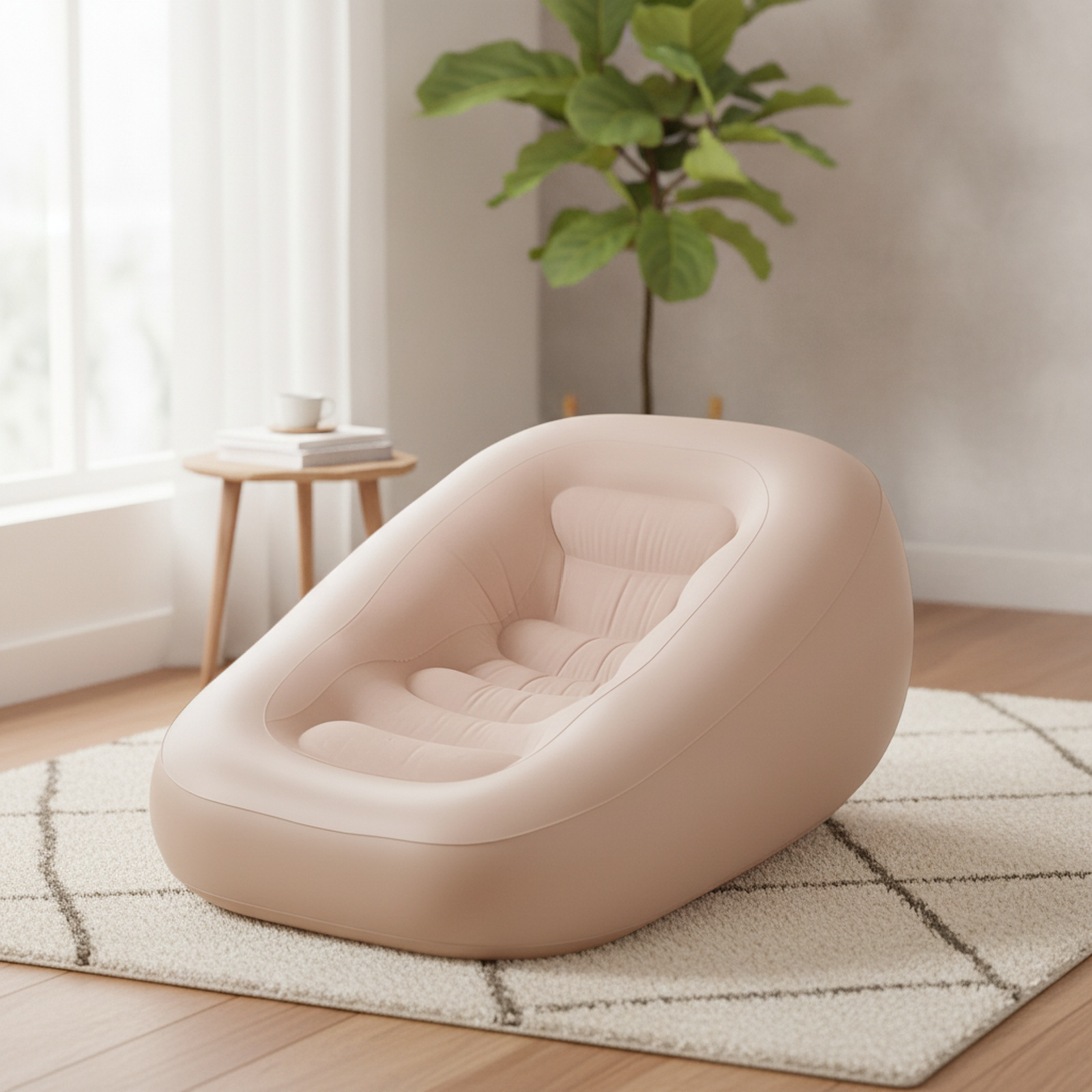 Sillón reclinable individual tipo tatami en dormitorio moderno