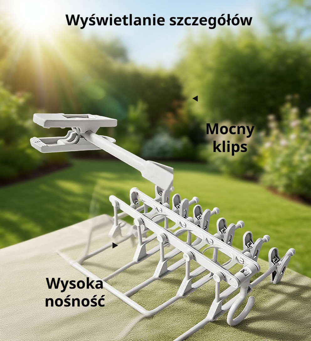 Organizer na ubrania – składany hak