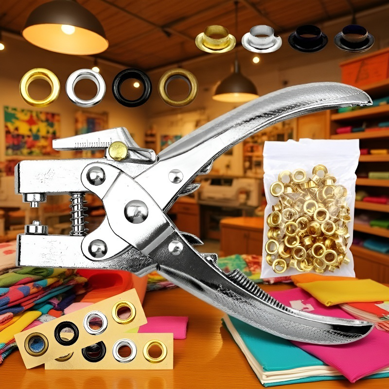 Herramienta ergonómica para ojales y perforaciones