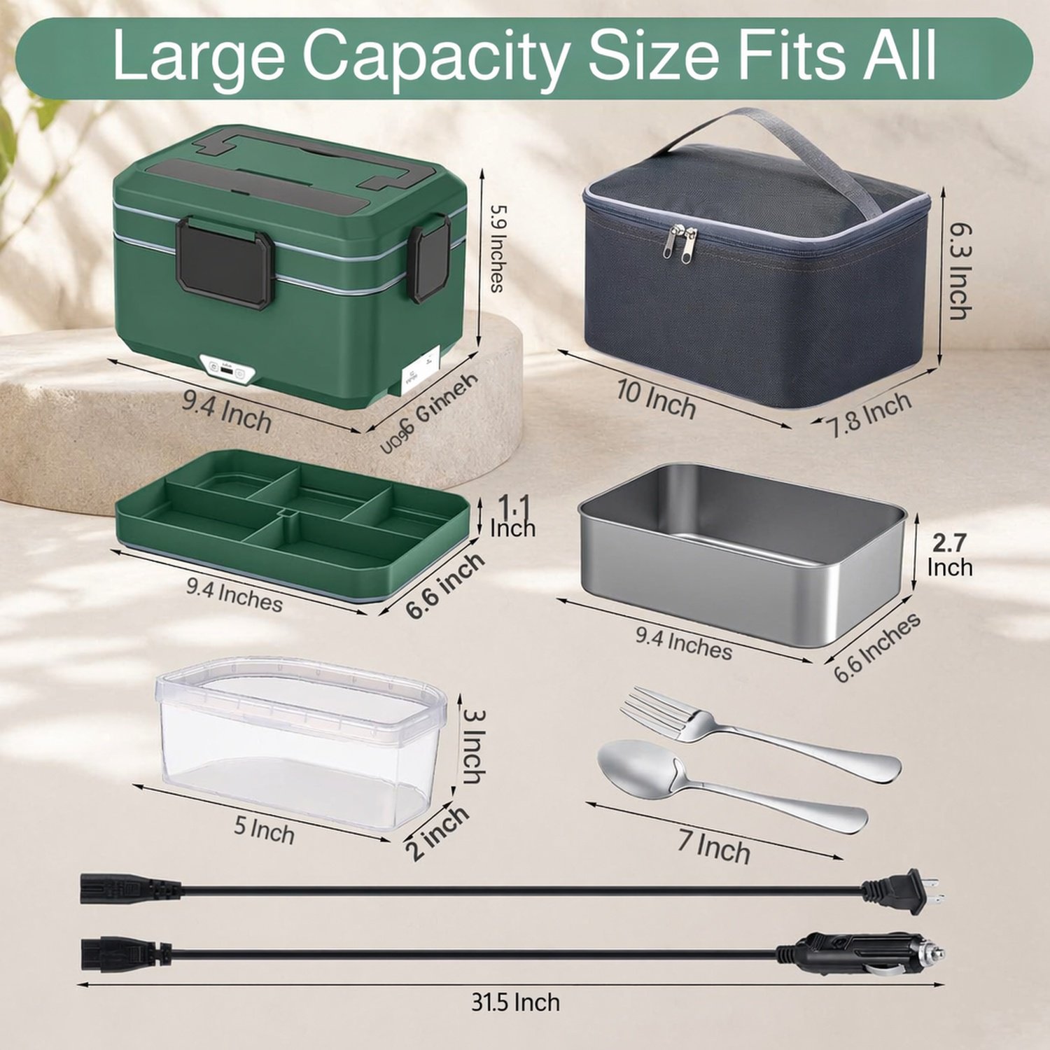 Electric lunch box for home and office use