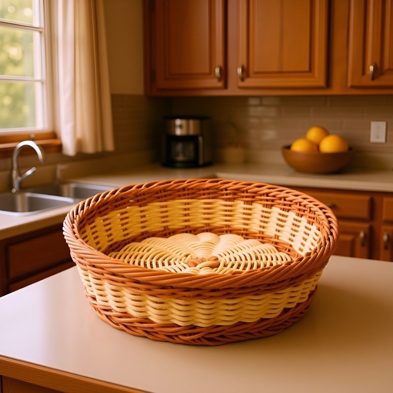 모조 라탄 짠 바구니