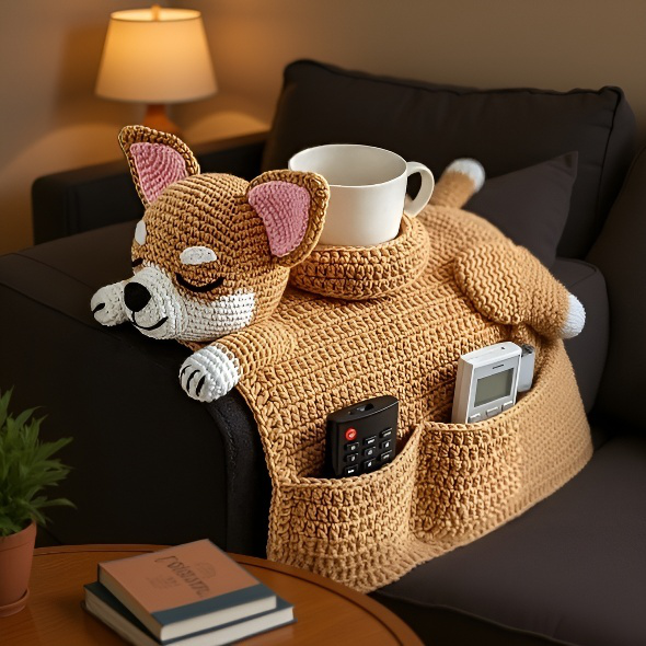 강아지 장난감과 용품을 정리한 수납백