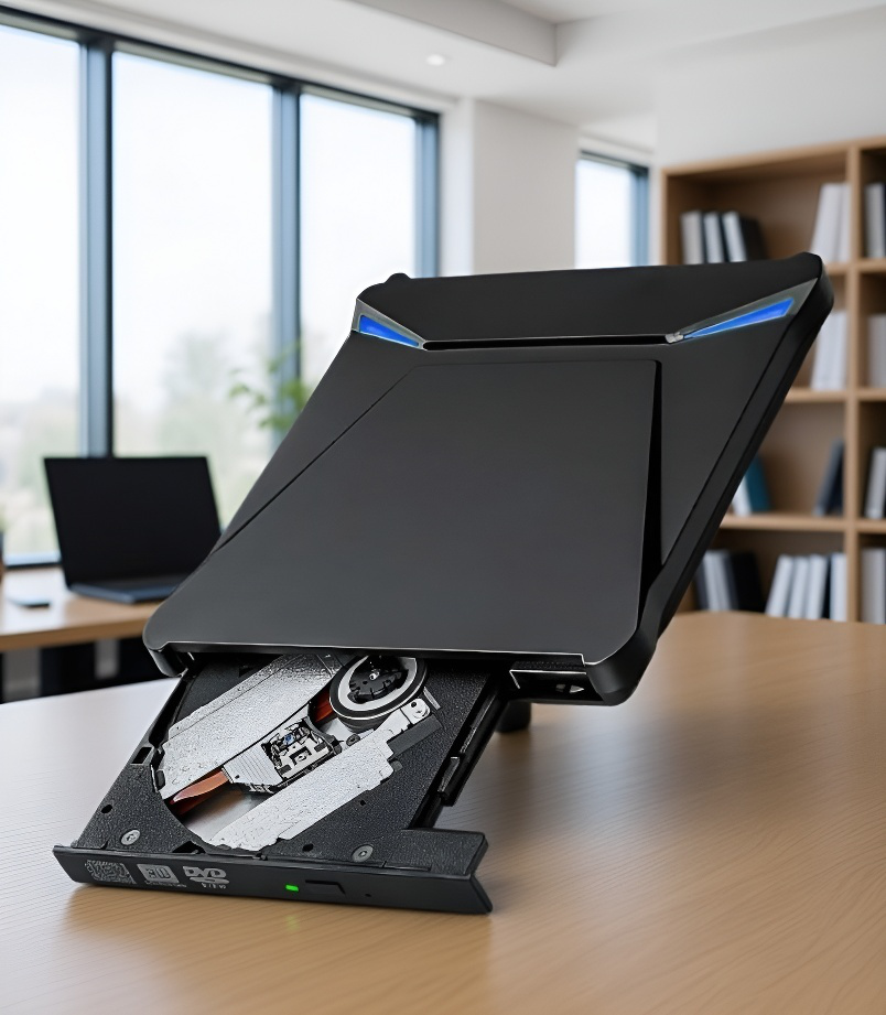 플러그앤플레이 지원 외장 DVD 라이터 세부 모습