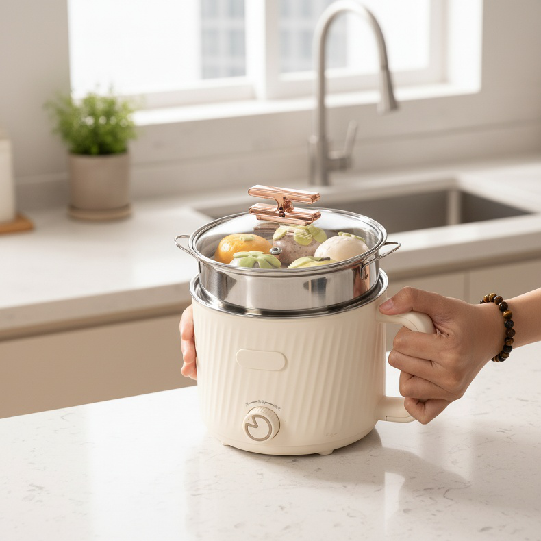 Modern design small electric hot pot for student use