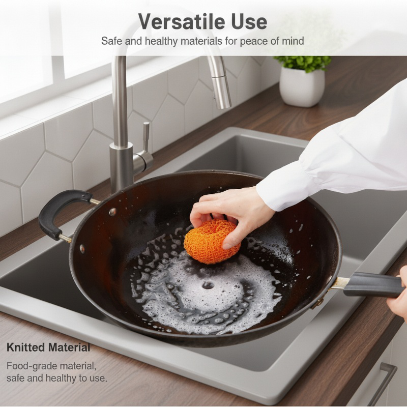 Efficient no-shedding steel wool scrubber