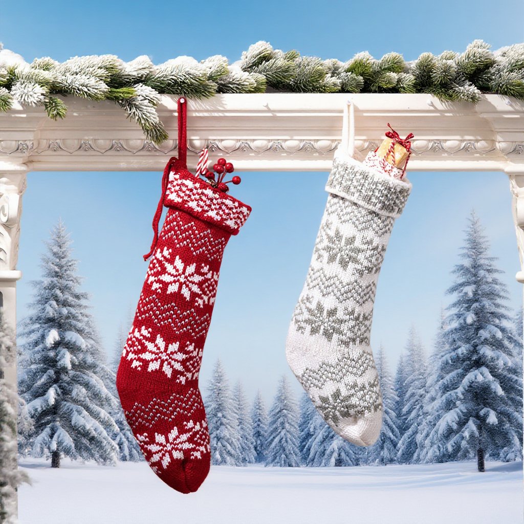 聖誕節裝飾用針織襪