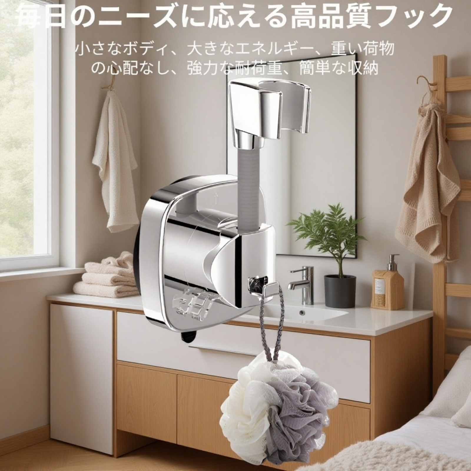 吸盤式シャワーブラケット