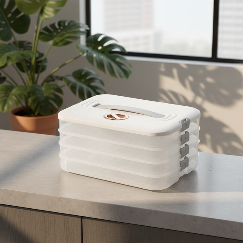 가정용 식품 등급 냉장고 냉동 전용 밀폐 신선도 유지 급속 냉동 다층 식품 수납함