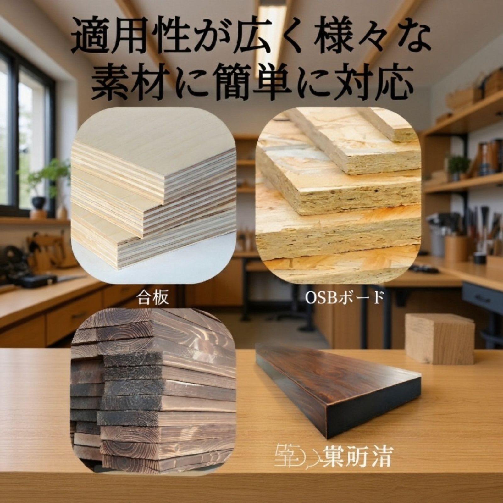 木材に綺麗な沈み穴を開けるドリルビット