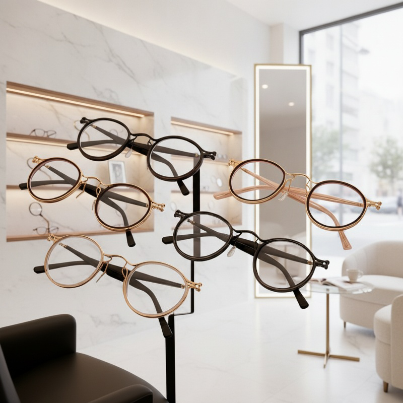 Fashion Retro Round Frame Anti-Blue Light Glasses