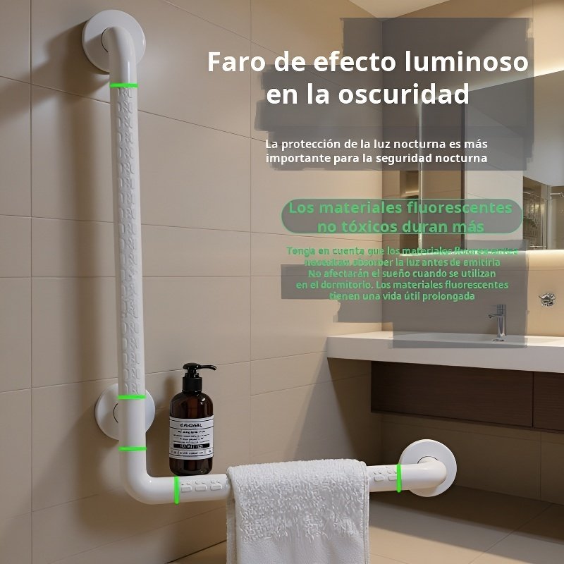 Barra de seguridad anticaídas para ancianos, agarradera para baño y aseo