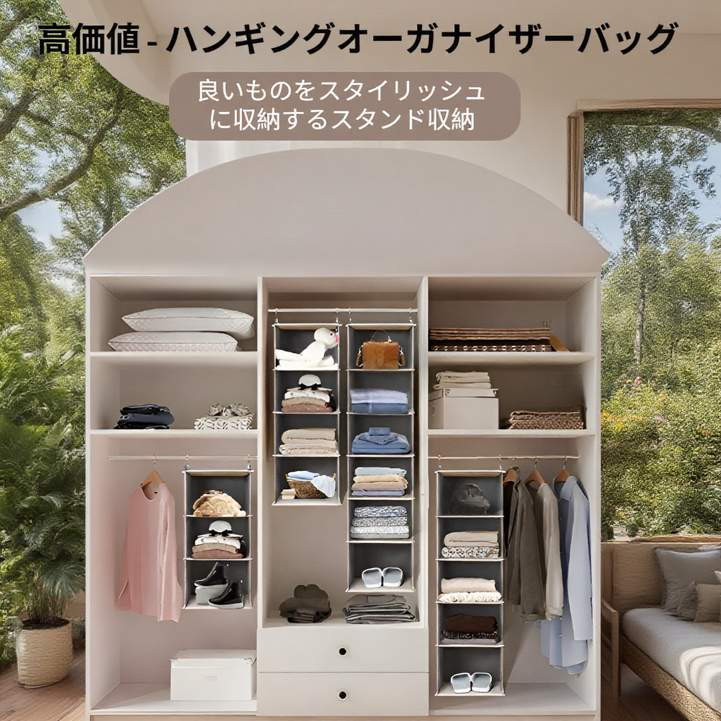 衣類と小物用多層収納袋