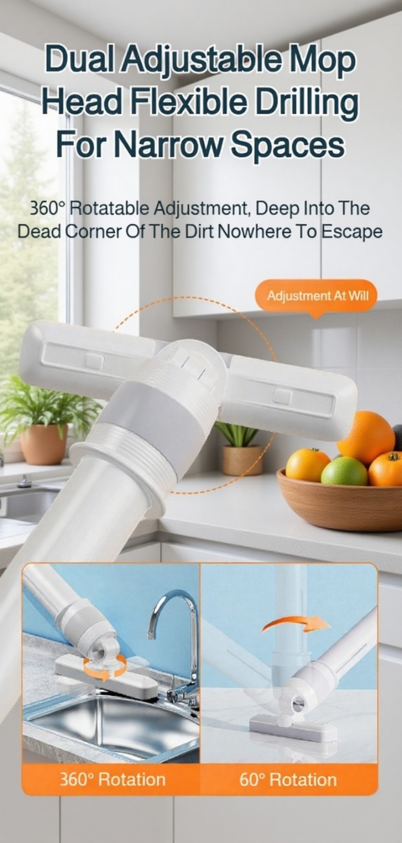 Effortless cleaning with fast absorbing cloth