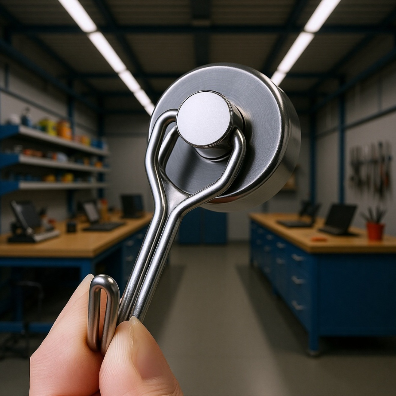 キッチンで使えるマグネット回転フック