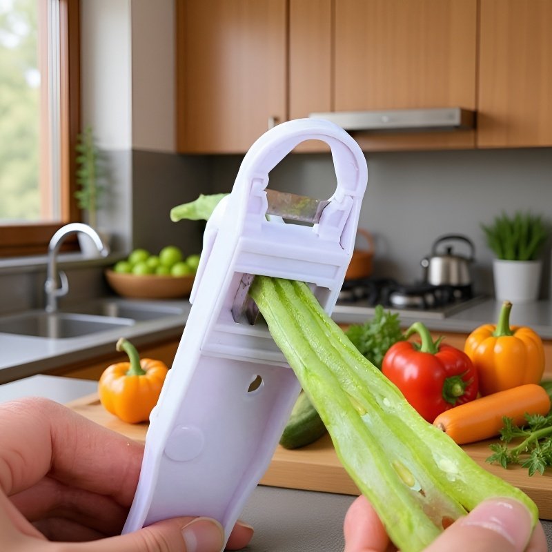 豆ナイフの鋭い刃で豆を美しくカット