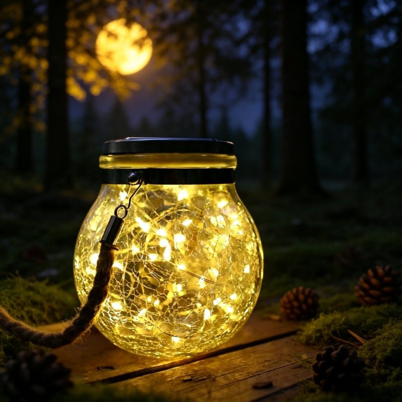 Lámpara de botella de deseos solar para jardín nocturno