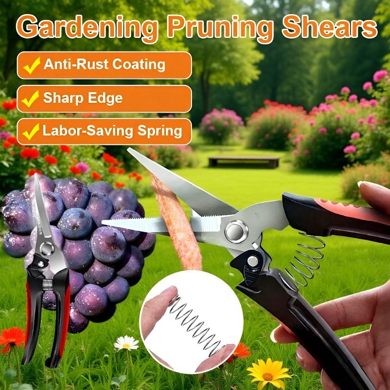 Gardening pruning shears for fruit pruning