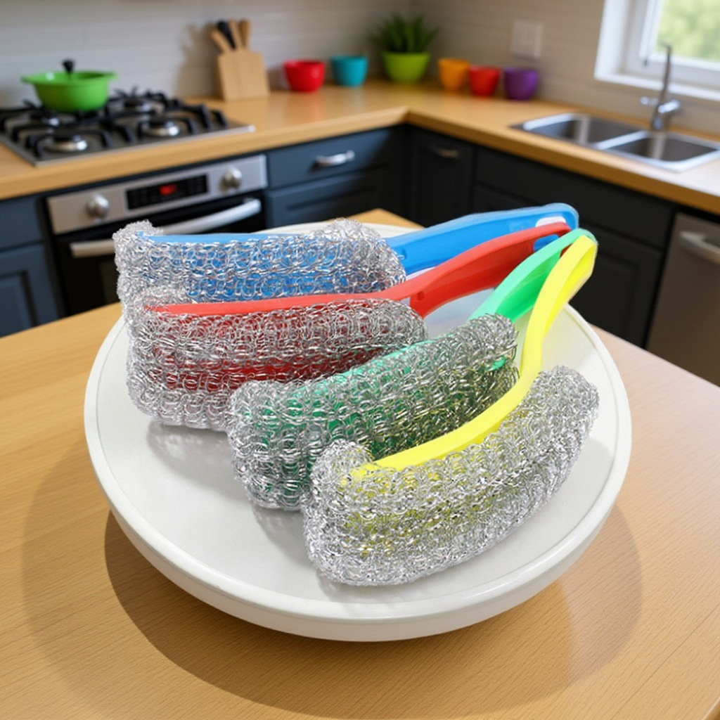 틈새 청소에 적합한 구부러진 철사 브러시