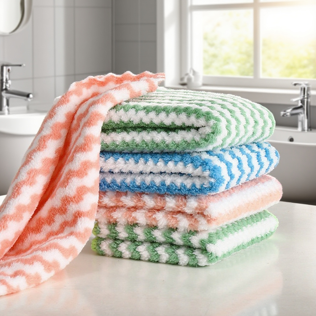 기름때를 쉽게 닦아내는  산호벨벳 행주