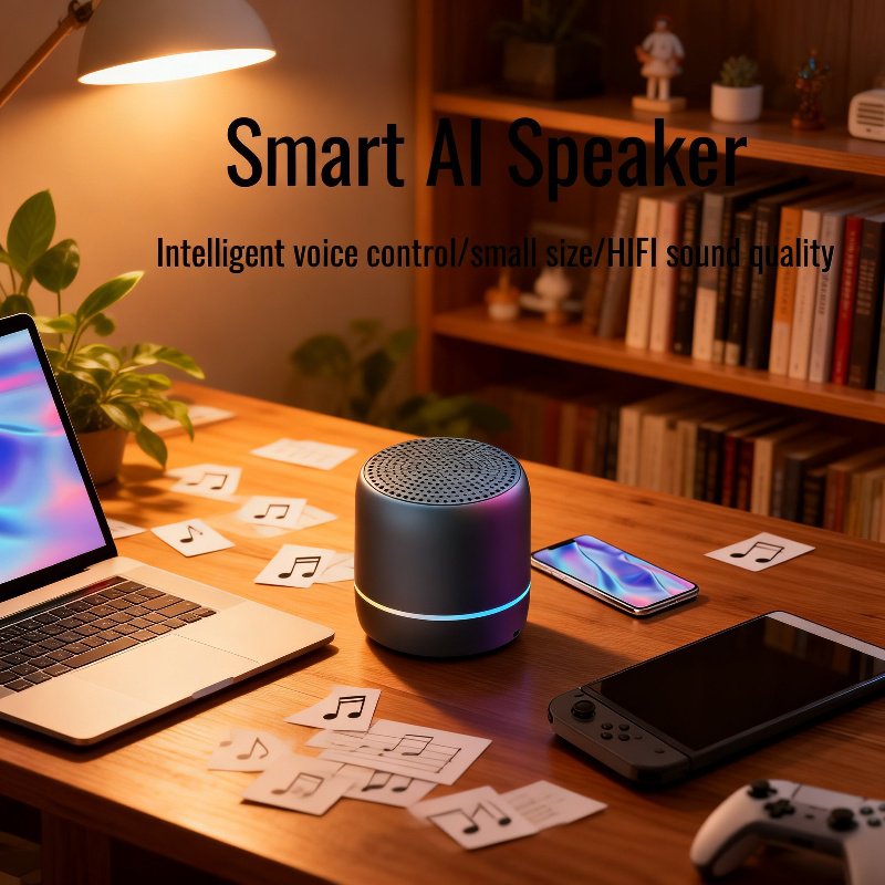 Portable Bluetooth Subwoofer Smart Voice Control Outdoor Small Speaker