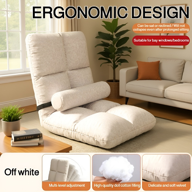 Japanese Style Lazy Sofa Backrest Chair Foldable Japanese Floor Sofa Chair
